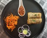 A picture of step 6 of Veg spring rolls.