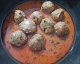 A picture of step 14 of Vegetable Kofta with chapati.