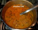 A picture of step 2 of Dal Palak/Palak pappu.