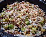 Édes chilis baconos kelbimbó rizzsel recept fázis 4 fotója