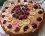 Gyümölcstorta,vaníliás pudinggal banánnal,meggyel 🍒🍌🎂 recept fázis 4 fotója
