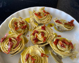 Foto del paso 1 de la receta: Alcachofas con tomates secos