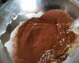 A picture of step 1 of Dark chocolate Cake.