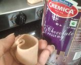 A picture of step 3 of Chocolate Samosa.