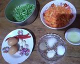 Foto langkah ke 1 dari resep Tumis Buncis Wortel Orak Arik Telur.
