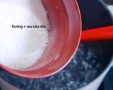 Hình bước làm 4 của món RAU CÂU sữa chua-thanh long đỏ