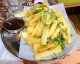 A picture of step 4 of Sweet potatoes lemon french fries.