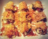A picture of step 7 of Zucchini and Bacon Roll-Ups.