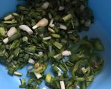 A picture of step 2 of Green Garlic Classic Omelette.