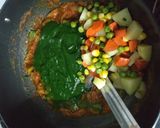 A picture of step 4 of Palak paneer Biryani.