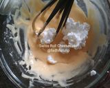 Foto langkah ke 4 dari resep Swiss roll cheesecake (gluten-free & 2 telur).
