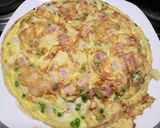 A picture of step 5 of Ham and pea frittata.