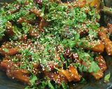 A picture of step 8 of Honey chilli potato.