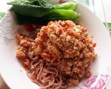 Hình bước làm 3 của món Món chay dễ làm : Bún gạo lứt sốt cà chua đậu hủ