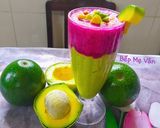 Hình bước làm 6 của món Sinh tố bơ thanh long ruột đỏ
