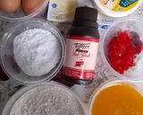 Foto langkah ke 1 dari resep Red Velvet Roll Cake with Cherry.