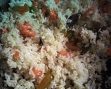 A picture of step 2 of Vegetable fried rice.