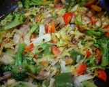 A picture of step 2 of Baked Cheesy Pasta with Tomato, Basil and Veggies.