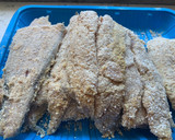 Foto del paso 5 de la receta: Filete de pescado al curry empanizado con harina de avena y amaranto, hechas en horno