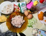Foto langkah ke 1 dari resep Dimsum Ayam dan Udang Isi Keju Lumer.