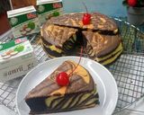 Foto langkah ke 3 dari resep Ogura Zebra Cake with Coconut Milk.