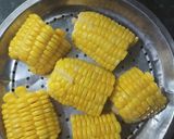 A picture of step 1 of Masala-Fried sweet corn.