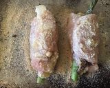A picture of step 2 of California Farm Blue Cheese, Ham and Asparagus Stuffed Chicken Breast.