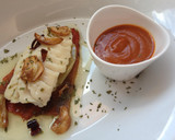 Foto del paso 18 de la receta: Bacalao con salsa bizkaina y patatas con aroma de pimiento rojo asado