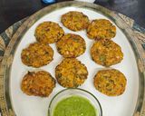 A picture of step 3 of Leftover khichdi wada.
