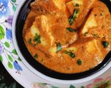 A picture of step 6 of Paneer Butter Masala (no onion, garlic).