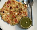 A picture of step 7 of Rice flour veg & dryfruits Uttapam.