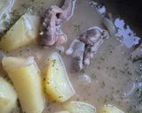 A picture of step 4 of Lamb or Mutton Stew in a Dutch Oven.
