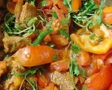A picture of step 2 of Hyderabadi Mutton tahari.