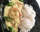 A picture of step 7 of Prawn Malai Curry.