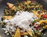 A picture of step 4 of Beans Sabji.