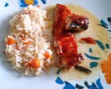 Foto del paso 6 de la receta: Filete de pescado en salsa de tamarindo y guarnición de arroz basmati