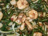 Tumis bawang rambut udang