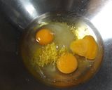 Foto del paso 1 de la receta Cake de avellanas con papaya y melón deshidratado