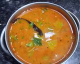 A picture of step 8 of Sambhar with idli.