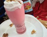 A picture of step 3 of Three layered RoohAfza Ice cream Falooda.