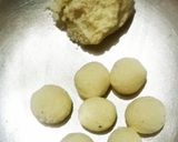 A picture of step 1 of Nariyal rasgullae.