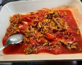 Une image de l'étape 5 de Éventails d'aubergine italienne aux deux jambons, tomates et girolles.