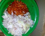 A picture of step 3 of Jollof macroni.