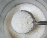 Hình bước làm 3 của món Sữa hạt điều + yến mạch + táo đỏ🍎🍎🍎