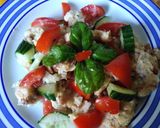 A picture of step 4 of Panzanella.