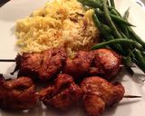 A picture of step 9 of Chicken Skewers with Spicy Peanut Sauce and Fragrant Rice.