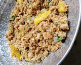 A picture of step 4 of Qeema fry.