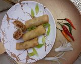 A picture of step 4 of Chicken Spring Roll.