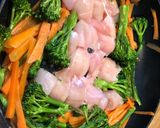A picture of step 3 of Chicken & Kimuchi stir fry 🔥🔥🔥.