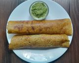A picture of step 6 of Watermelon peel(rind) dosa(using white green part).